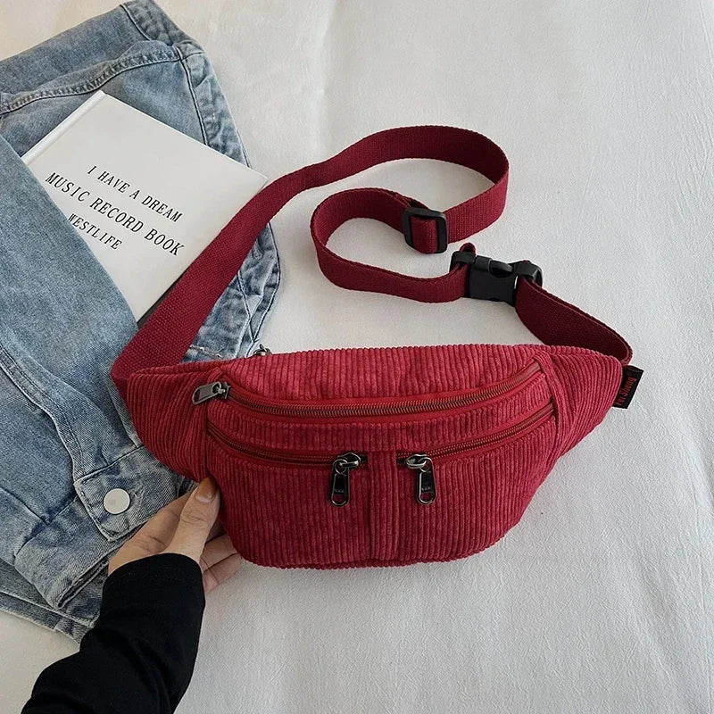 Elegant corduroy bum bag