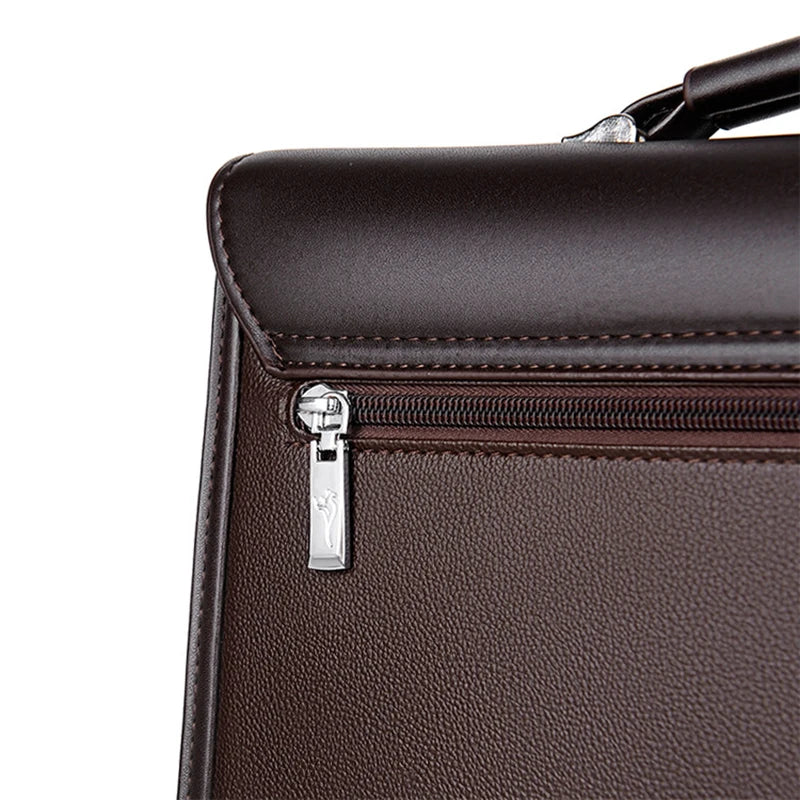 Executive leather laptop briefcase