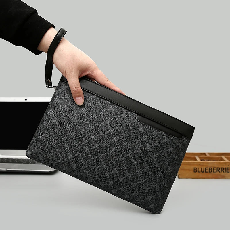 Slim leather clutch for phone and wallet