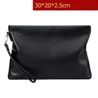 Leather clutch with wrist strap