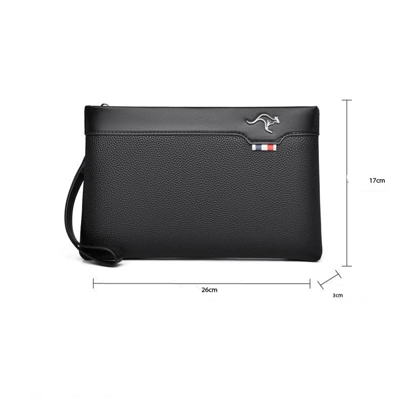 Compact leather clutch for essentials