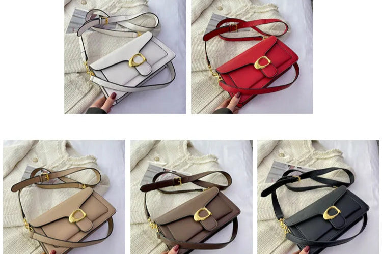 Designer inspired leather crossbody bag