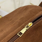 Shoulder bag in suede