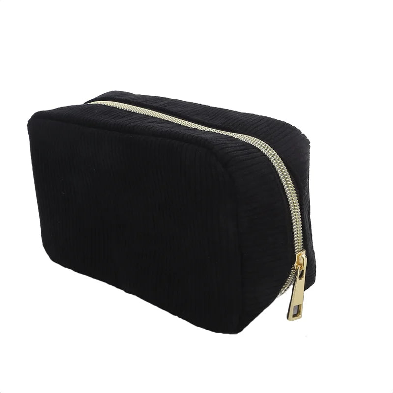 Corduroy cosmetic bag