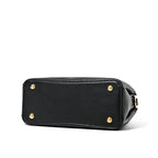 Soft leather handbag with zipper