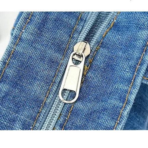 Denim tote bag with soft handles