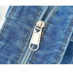 Denim tote bag with soft handles