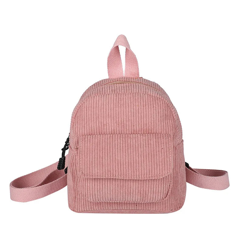 Mini corduroy backpack