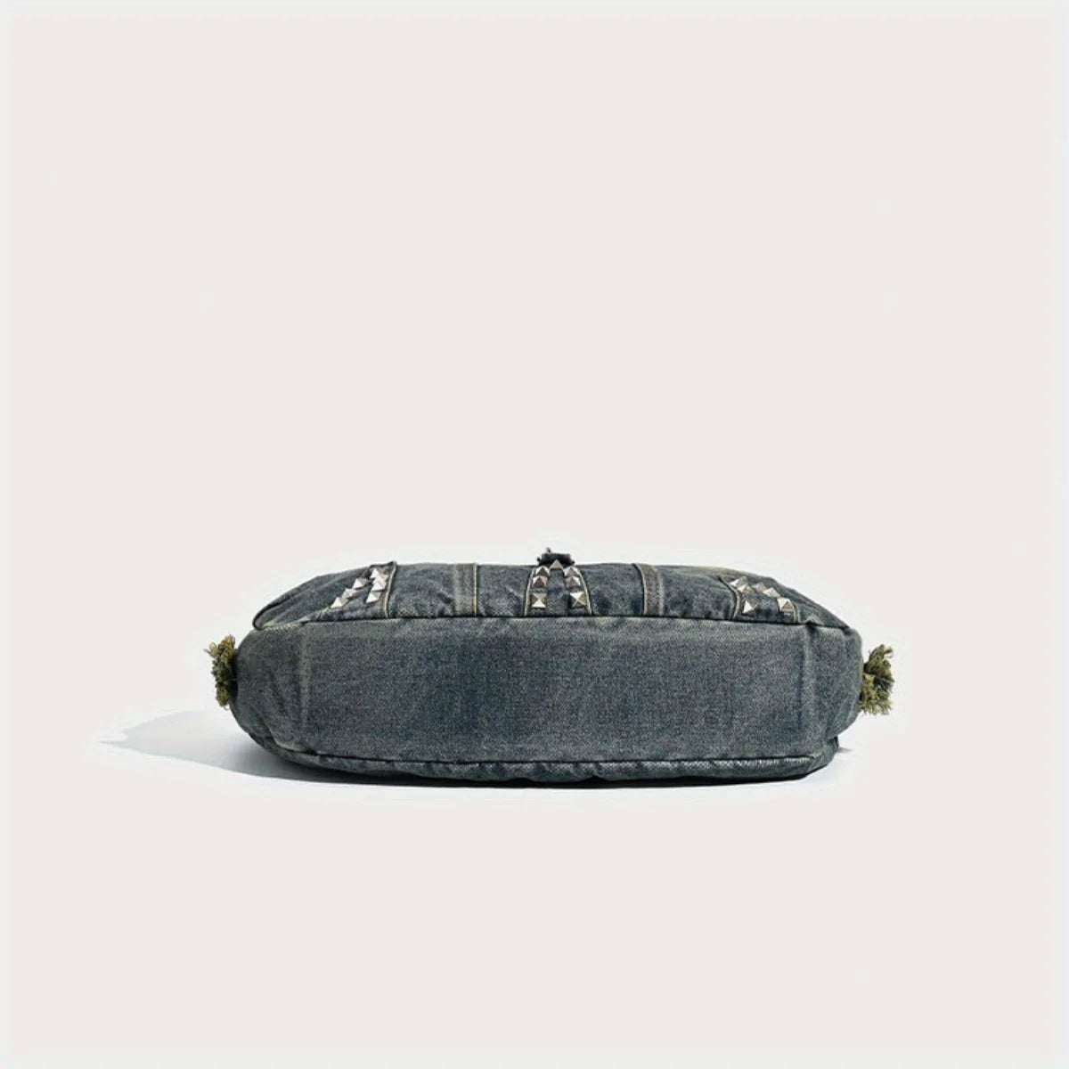 Stonewashed denim handbag with soft finish