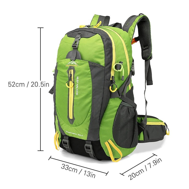 Blue hiking backpack