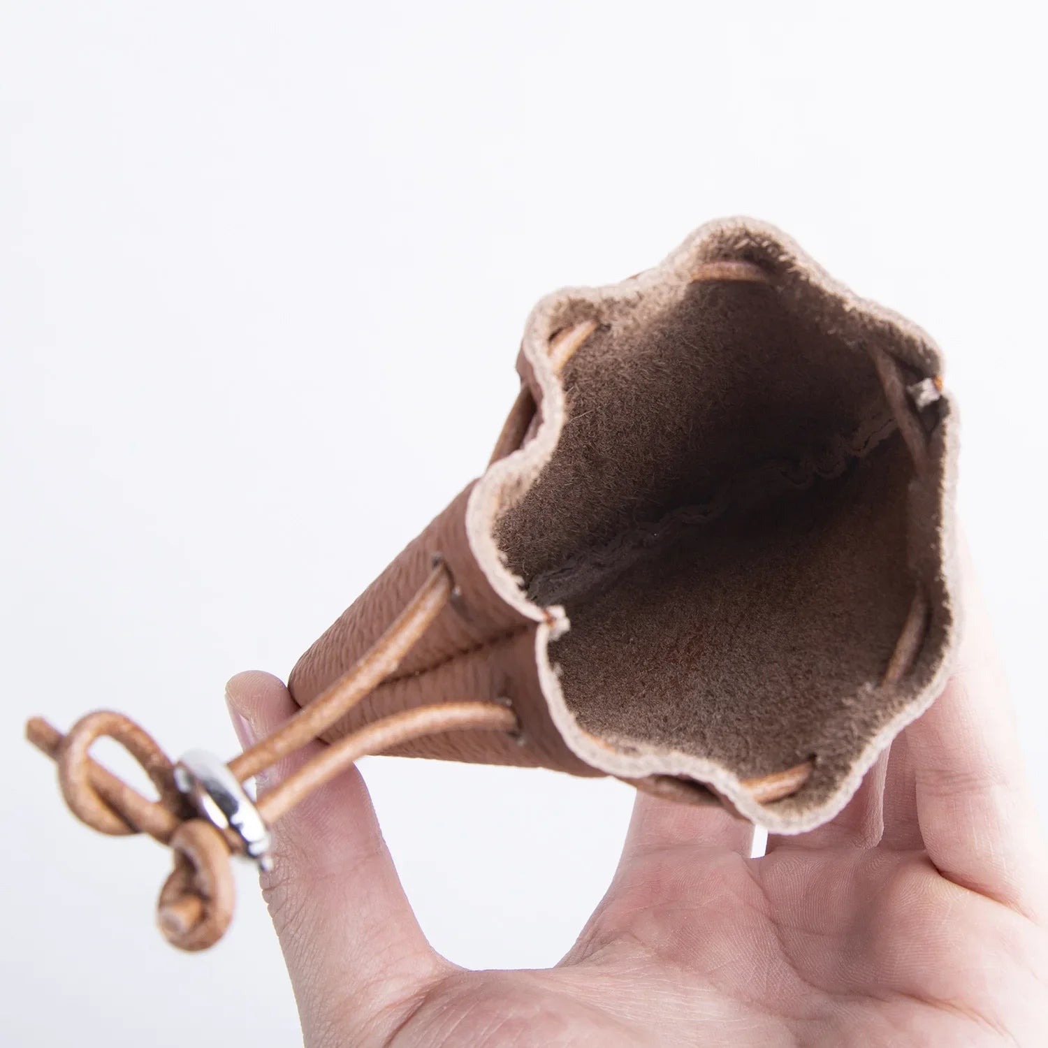 Pocket-size leather pouch