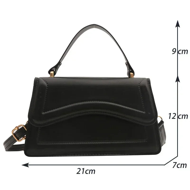 Elegant small leather crossbody bag