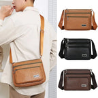 Men soft leather crossbody bag