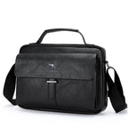 Large leather crossbody bag for women