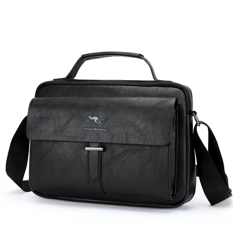 Large leather crossbody bag for women