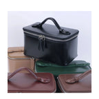 Travel leather vanity bag