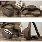 Structured leather waist bag