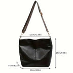 Boho leather tote bag