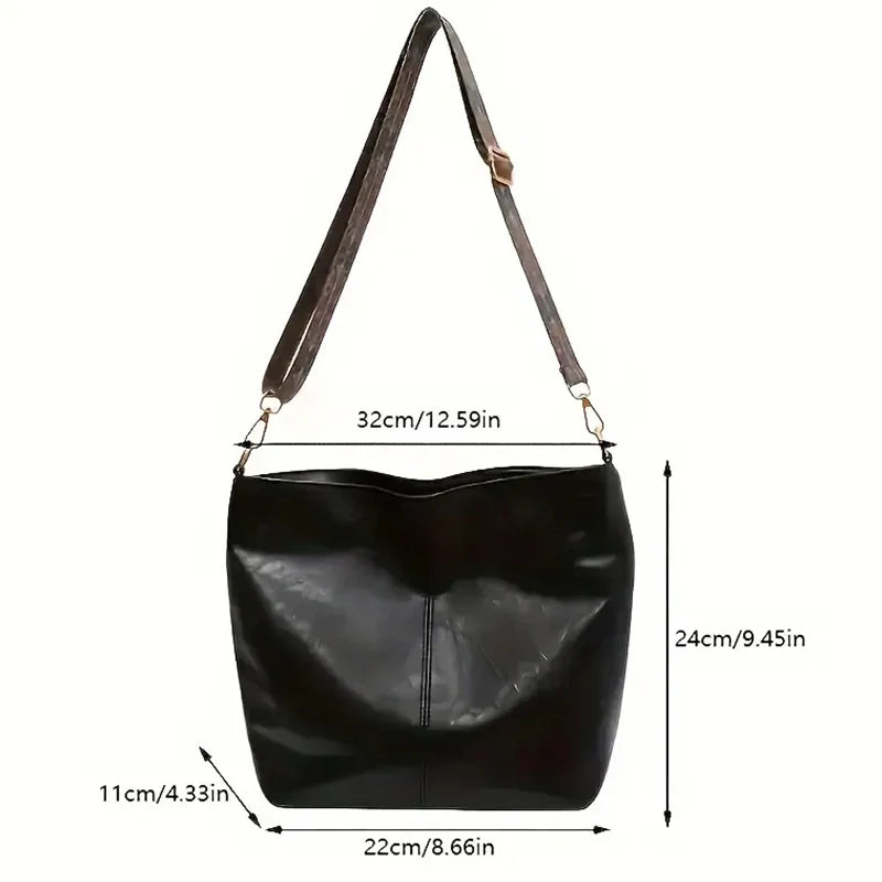 Boho leather tote bag