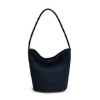 Bucket suede slouch bag