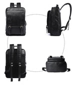 Large leather backpack for men