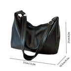 Shoulder leather tote bag