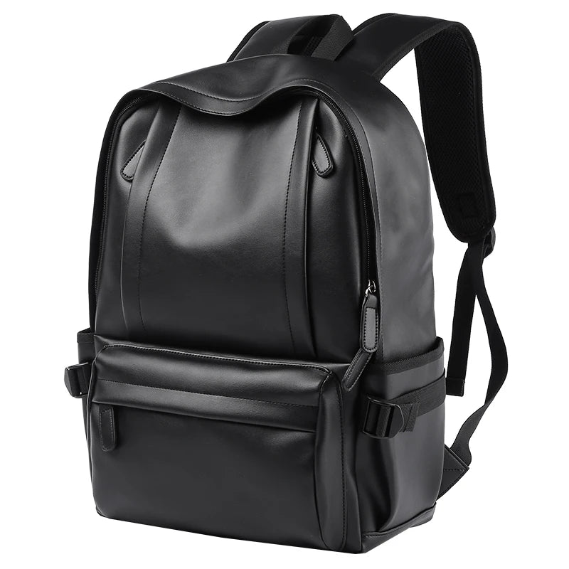 Large leather backpack for men