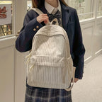 Versatile corduroy backpack