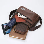 Men soft leather crossbody bag