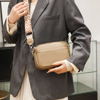 Soft minimalist leather crossbody bag