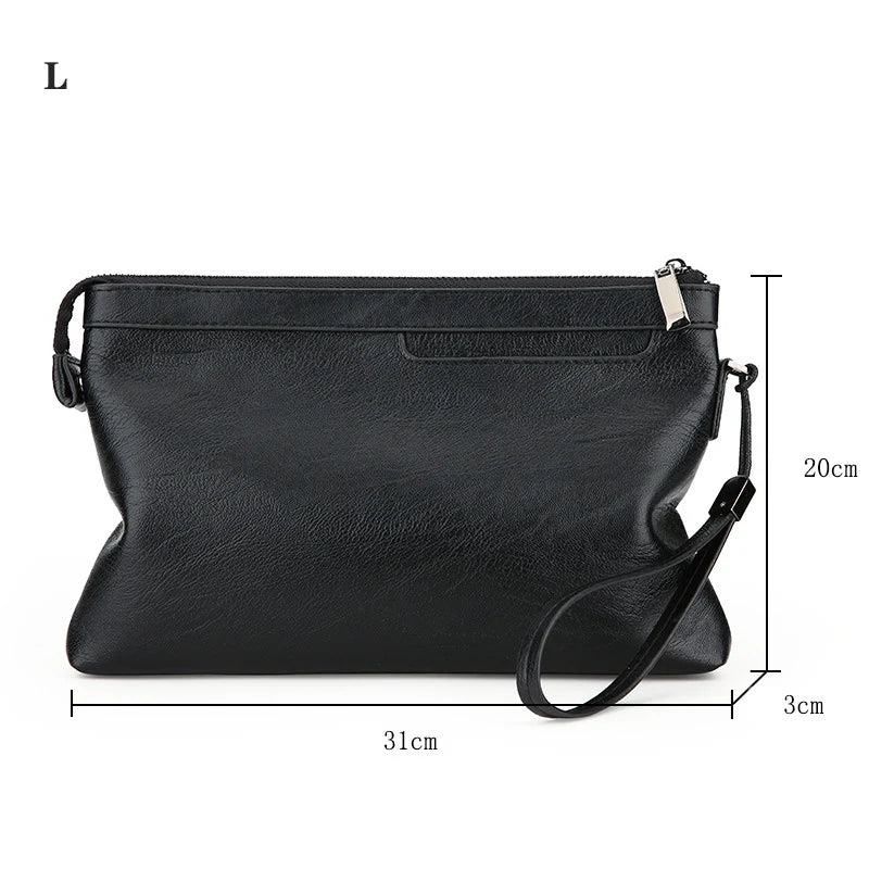 Classic leather clutch