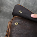 Sleek leather rucksack backpack
