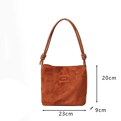 Casual suede shoulder bag for city walks