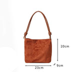 Casual suede shoulder bag for city walks