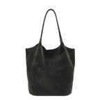 Shoulder suede tote bag