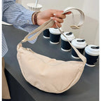 Corduroy handbag with adjustable shoulder strap