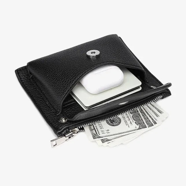 Square leather shoulder bag