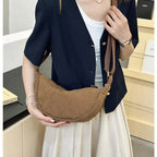 Corduroy handbag with adjustable shoulder strap