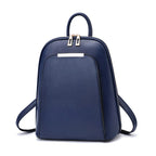 Leather mini knapsack for women