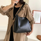 Elegant women's leather tote bag