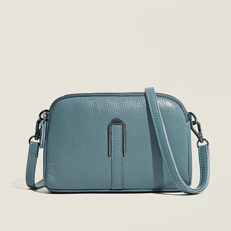 Lightweight leather sling bag