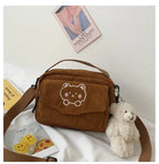 Cute corduroy crossbody bag