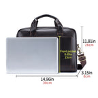 Professional leather laptop bag with handle