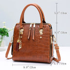 Top-handle leather handbag