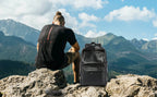 Large leather backpack for men