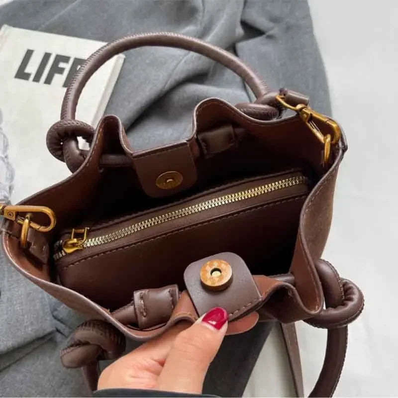Everyday suede handbag with strap