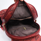 Designer-style leather backpack