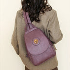 Women’s leather knapsack