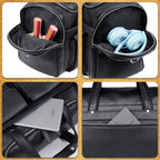 Urban leather holdall with top handles