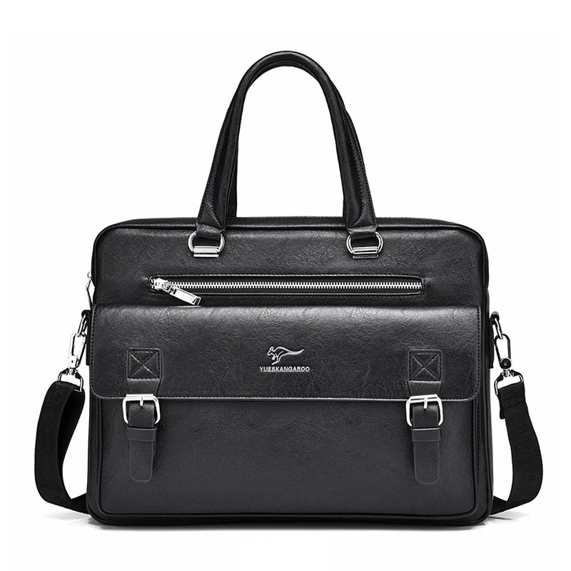 Classic leather briefcase for men